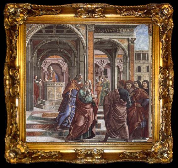 framed  Domenicho Ghirlandaio Vertreibung joachims aus dem Tempel, ta009-2